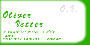 oliver vetter business card